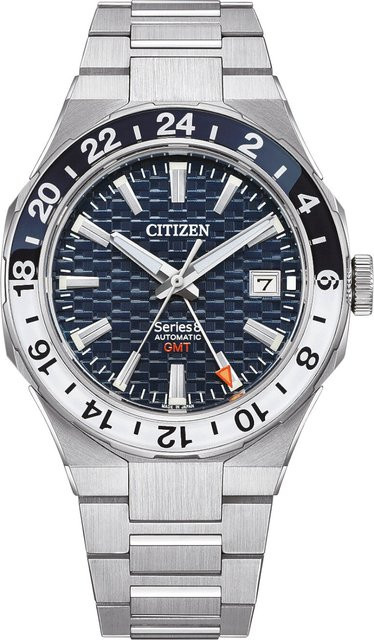Citizen Armbanduhr GMT, Automatik, Edelstahl, Blau, 41 mm, Herren - Bild 1