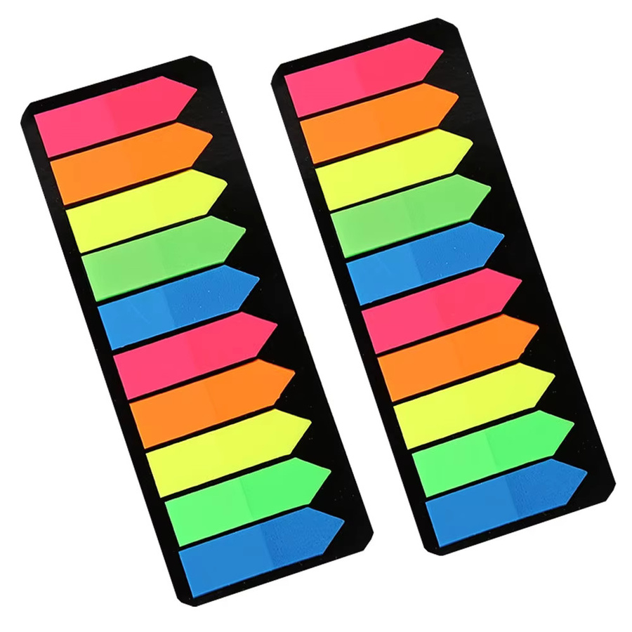 200 Stück Transparente Sticky Index Tabs als Pfeil-Flaggen Marker in Bunt zur Seitenmarkierung - Bild 3