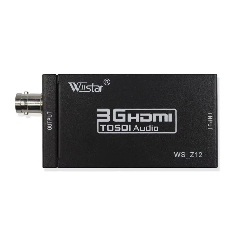 Wiistar HDMI zu SDI Konverter Adapter in Schwarz für Full HD 1080P und 720P mit BNC Anschluss - Bild 2