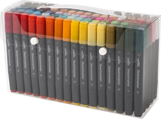 CRELANDO Sketchmarker-Set mit Brush-Spitze in Multicolour für Erwachsene - Bild 1