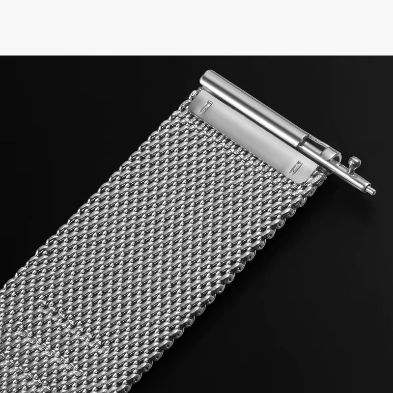 Uhrenarmband Mesh Milanese, Edelstahl, Silber, Unisex, 18mm 20mm 22mm - Bild 2