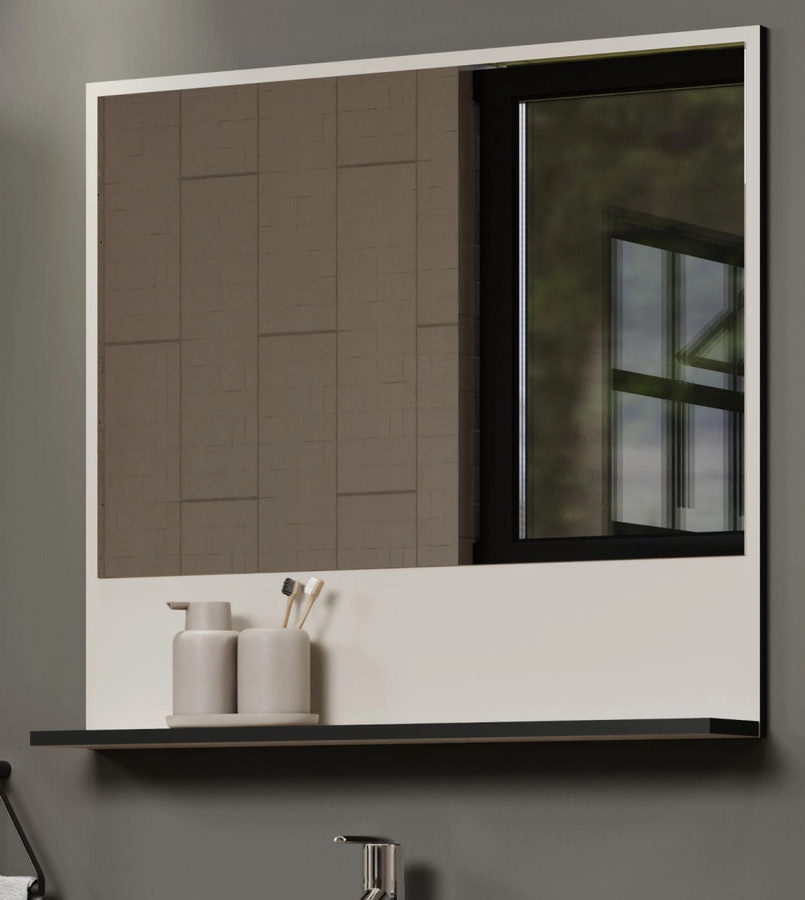 Badezimmer Spiegel Feliz von TOP.FURN in Grau, Breite: 80 cm, Höhe: 74 cm, Tiefe: 14 cm - Bild 1