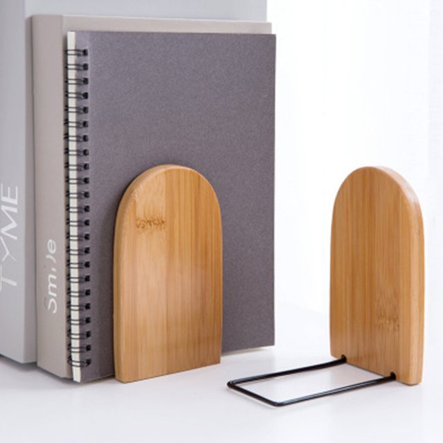 Sommer6 Desktop Organizer aus Bambus in Braun mit mehreren Fächern als Buchstützen und Regal - Bild 1