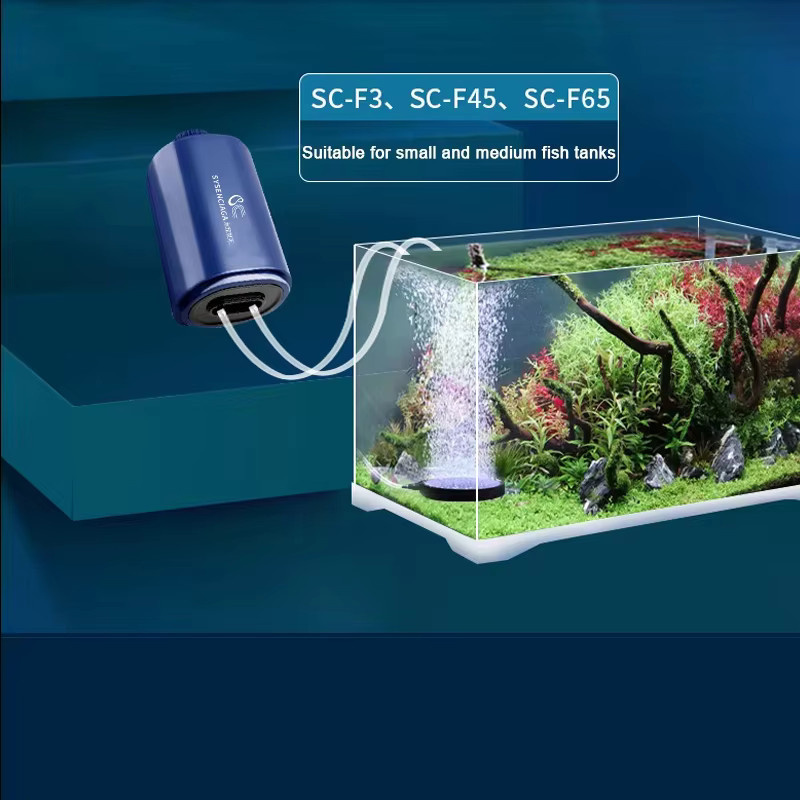 Findixpet Leise Aquarium-Luftpumpe mit Rückschlagventil in Blau, Oxygenator und Belüfter mit 3 W bis 14 W - Bild 2