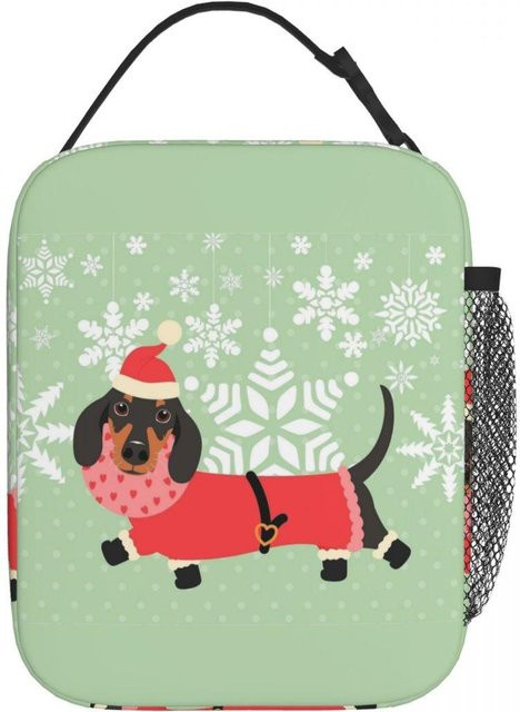 Thermische Lunchbox mit Dackel-Grafikdesign von Fancy Style Studio in Grün - Bild 1