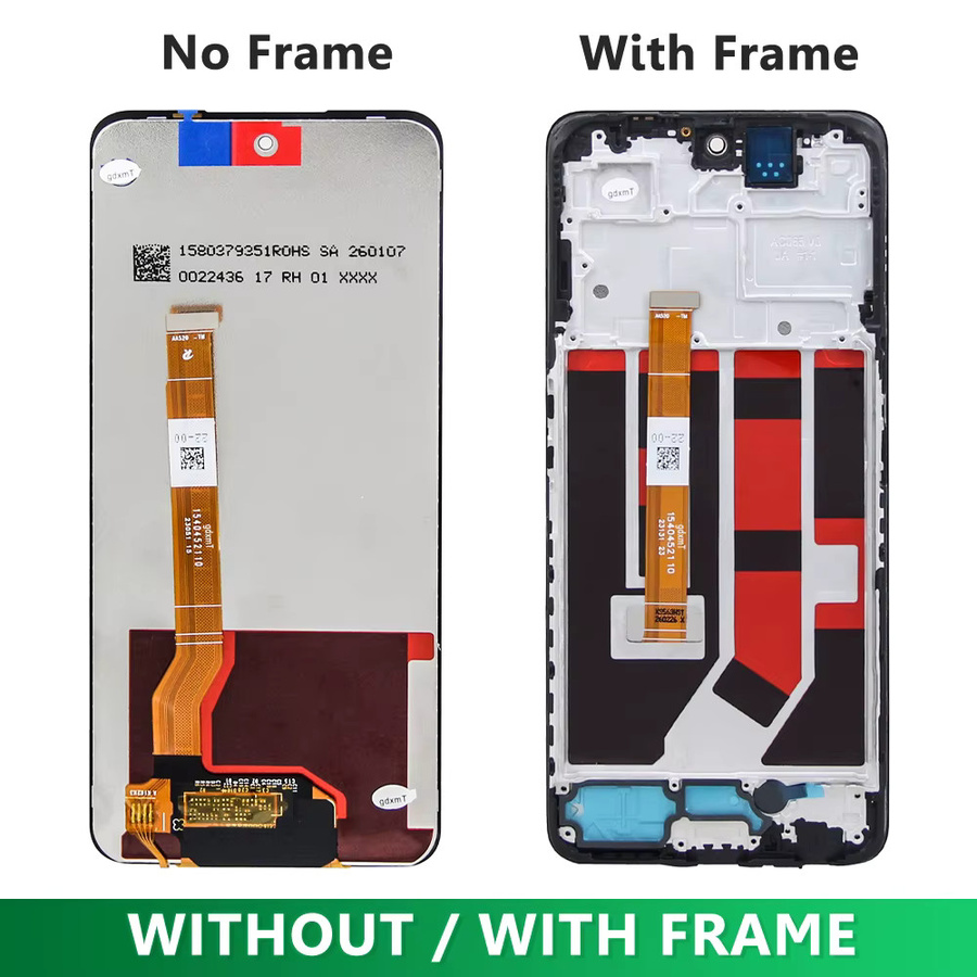 Sinmaytai LCD-Display mit Rahmen und Touchscreen-Digitizer für Oppo A98 5G CPH2529 in Schwarz - Bild 3