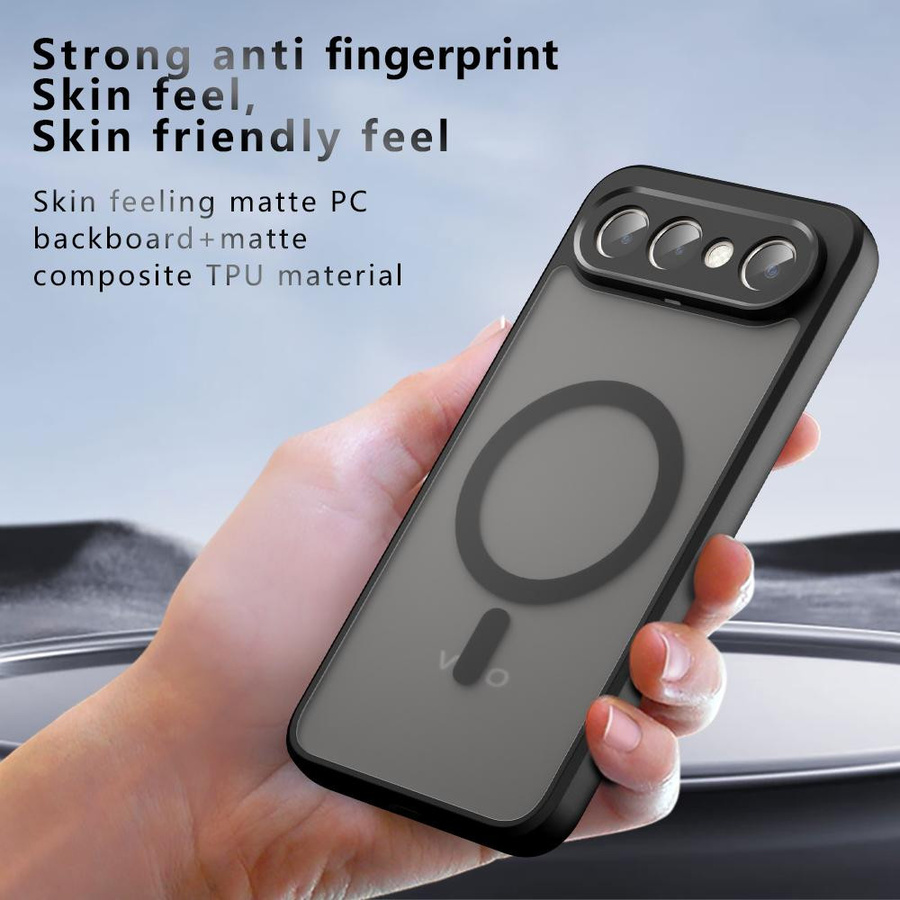 Stoßfeste Handyhülle für Vivo X300 FE 5G mit magnetischem kabellosem Ladecase in Schwarz oder Transparent - Bild 4