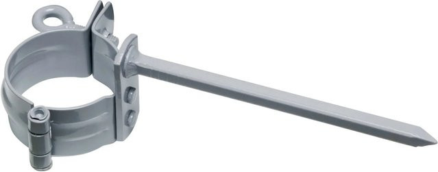 Inefa Rohrschelle DN 50 mit 110mm Schlagstift aus verzinktem Stahl in Grau zur Wandmontage - Bild 1