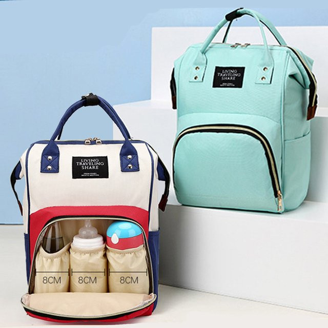 Multifunktionale KAIGUANG Wickeltasche aus Textil mit Wärmedämmung für Babyflaschen in Multicolor - Bild 1