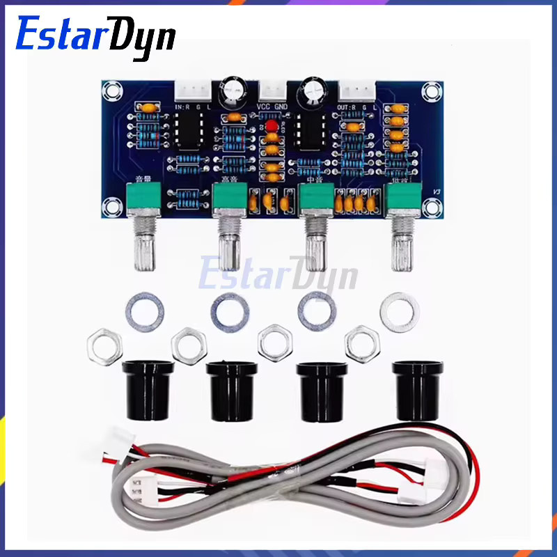 Estardyn XH-A901 NE5532 Preamp Tone Controller Board in Blau, Hi-Fi Vorverstärkermodul mit einstellbaren Höhen, Bass und Lautstärke für DIY Audio Verstärker - Bild 2