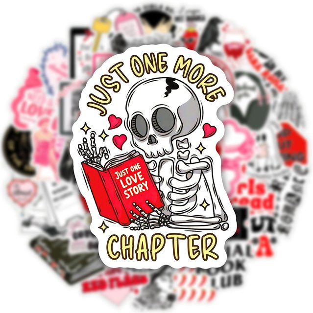 Rspctou Cartoon Dark Romance Lesesticker, Aufkleber-Set, multicolour - Bild 1