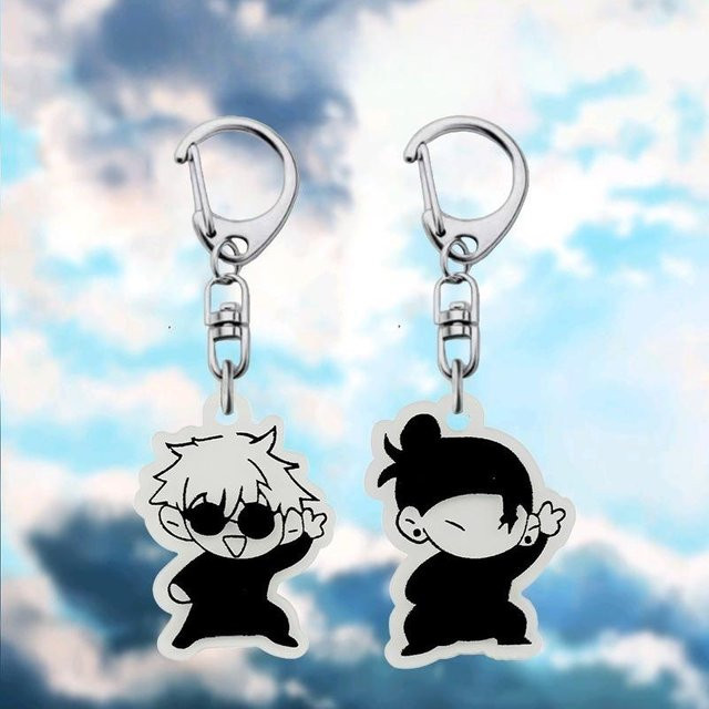 Schlüsselanhänger Jujutsu Kaisen, Geto Suguru Satoru Gojo, 5cm, weiß, Unisex - Bild 1