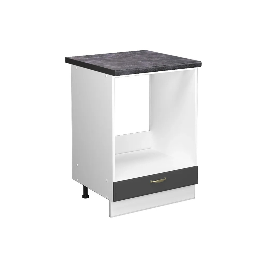 Vicco Herdumbauschrank Fame-Line Wandmontage Anthrazit-Gold/Weiß B: 60 cm, H: 82 cm, T: 60 cm - Bild 2