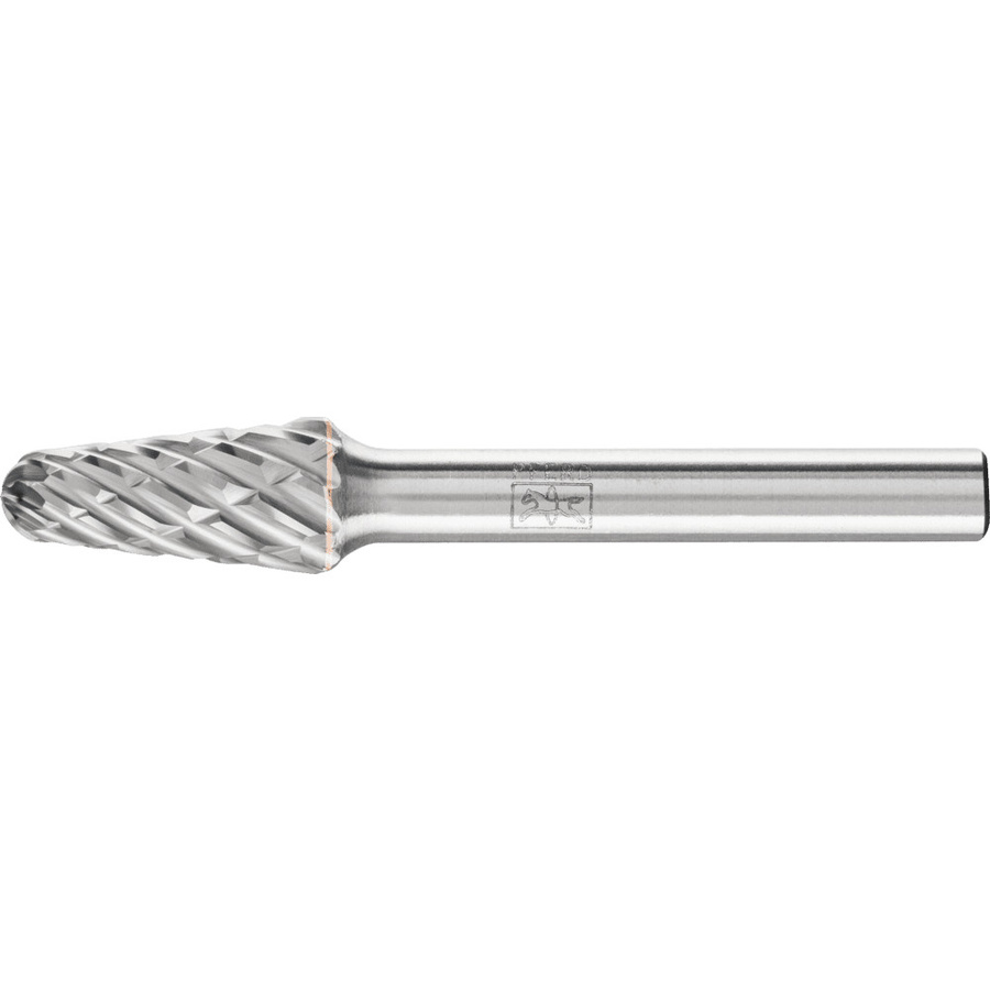 PFERD STEEL Hochleistungsfrässtift Hartmetall Rundkegel KEL in Silber, Durchmesser: 10 mm, Länge: 20 mm, Schaft-Durchmesser: 6 mm, für Stahl - Bild 1