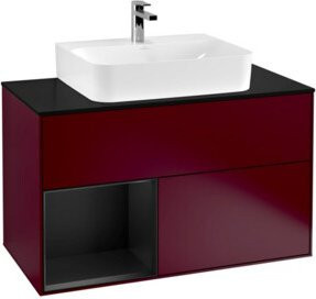V&B Waschtischunterschrank Finion 100 in Weiß lackiert mit Regalelement links B/T/H: 100 x 50,1 x 50,1 cm - Bild 1