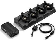 Zebra 4-Fach Ethernet Lade- und Übertragungsstation in Schwarz für WT4090 und WT41N0 (CRD4001-411EES) inklusive Netzteil - Bild 1