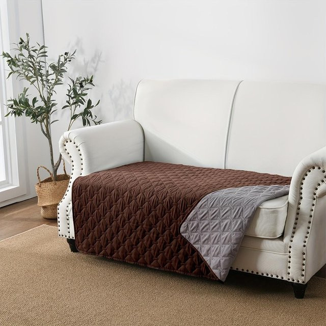 Doppelseitiger Anti-Leckage Hundebettbezug als Haustierdecke und Möbelschutz für Sofa und Couch in Braun, Breite: 76,2 cm, Breite: 76,2 cm - Bild 1