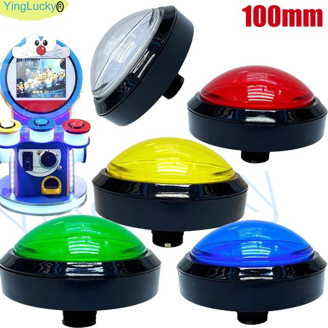 10 Stück YingLucky Arcade LED-Tasten, runde konvexe Tasten in Rot für Spielautomaten und Münzautomaten - Bild 1