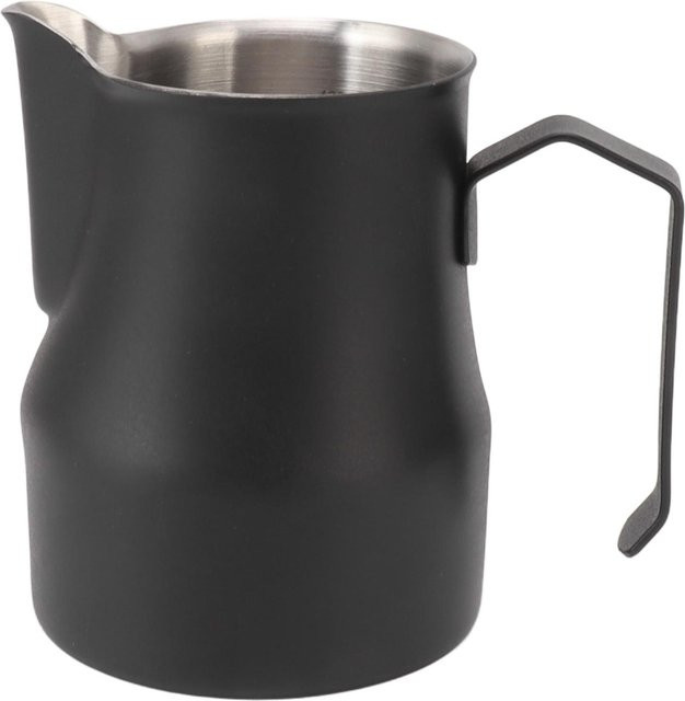 Milchkrug aus Edelstahl mit Mundskala und tropffreiem Ausguss von CosyHome in Silber oder Schwarz - Bild 1