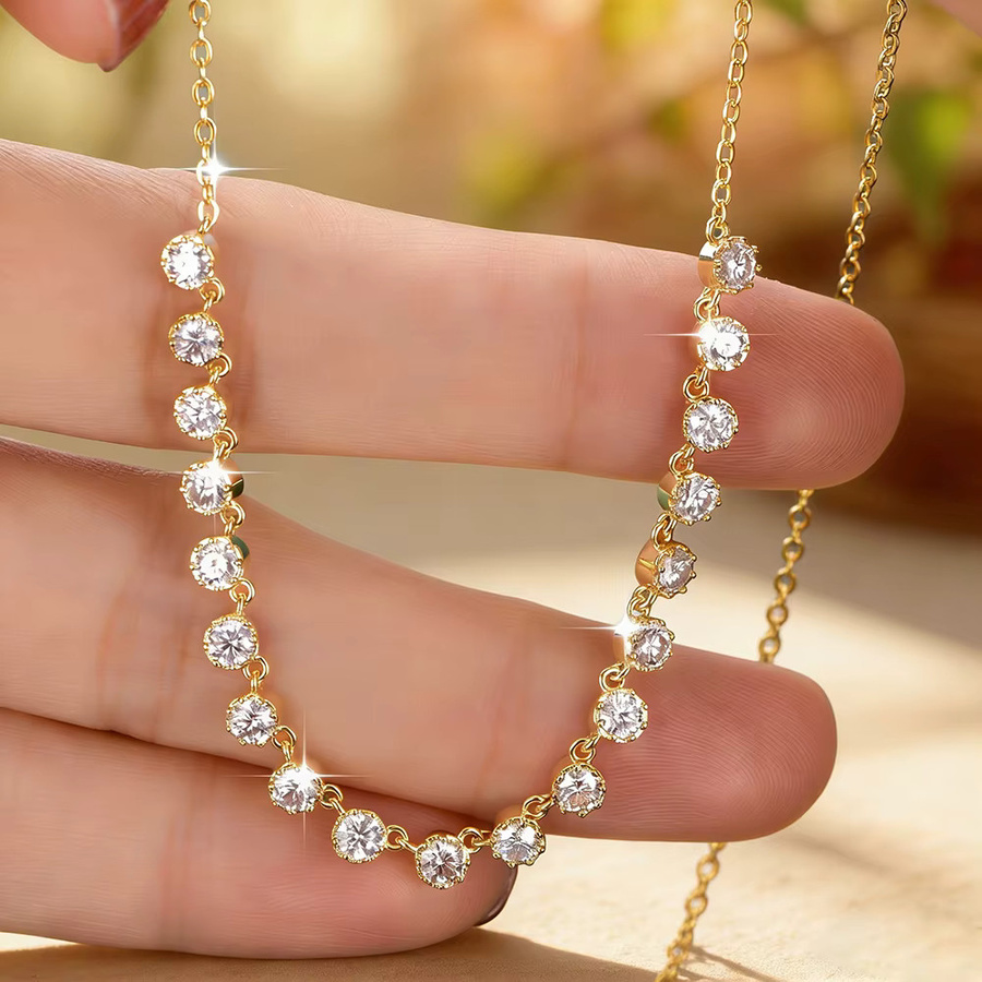 Anziw Anhänger-Halskette, 14k Goldfilled, Moissanit, Damen - Bild 2