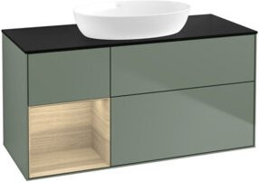 V&B Waschtischunterschrank Finion in Eiche mit lackierter Oberfläche, Breite: 120 cm, Tiefe: 50,1 cm, Höhe: 50,1 cm - Bild 1