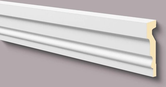 NMC MA10 DOMOSTYL Fassadenstuck Türumrandung und Fensterumrandung aus Polyurethan Hartschaum, Weiß, H x B x T: 18 x 4,5 x 200 cm - Bild 1