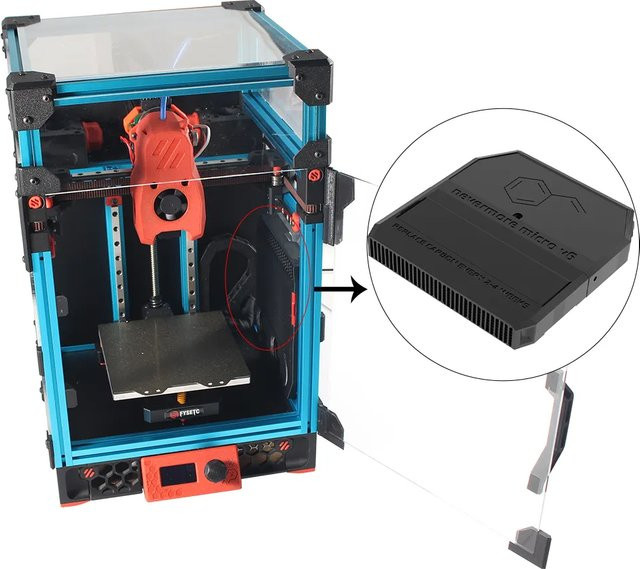 Nevermore V6 Duo Aktivkohlefilter für Voron V2, Trident und V0 V2.0 3D-Drucker, Schwarz - Bild 1