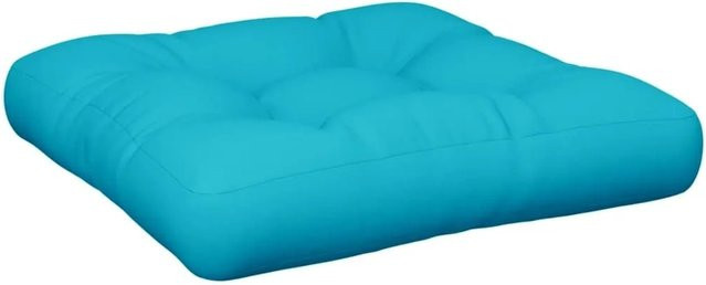 vidaXL Palettenkissen Türkis aus Polyester, wasserabweisend und UV-beständig, B/T/H: 50 x 50 x 12 cm - Bild 1