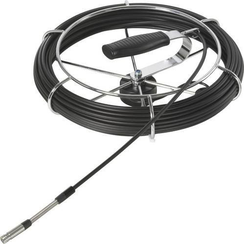 Voltcraft BS-807 Kamera-Kabel für Endoskope der BS-8xx Serie, Schwarz, Länge: 20 m, Sondendurchmesser: 10 mm, mit LED-Beleuchtung und wasserdicht - Bild 1