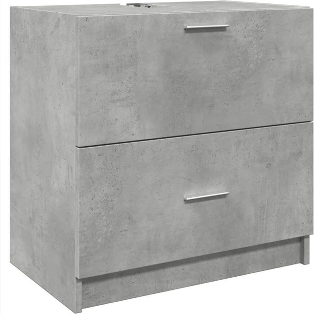vidaXL Waschbeckenunterschrank aus Holzwerkstoff in Betongrau, B/T/H: 59 x 37 x 59 cm - Bild 1