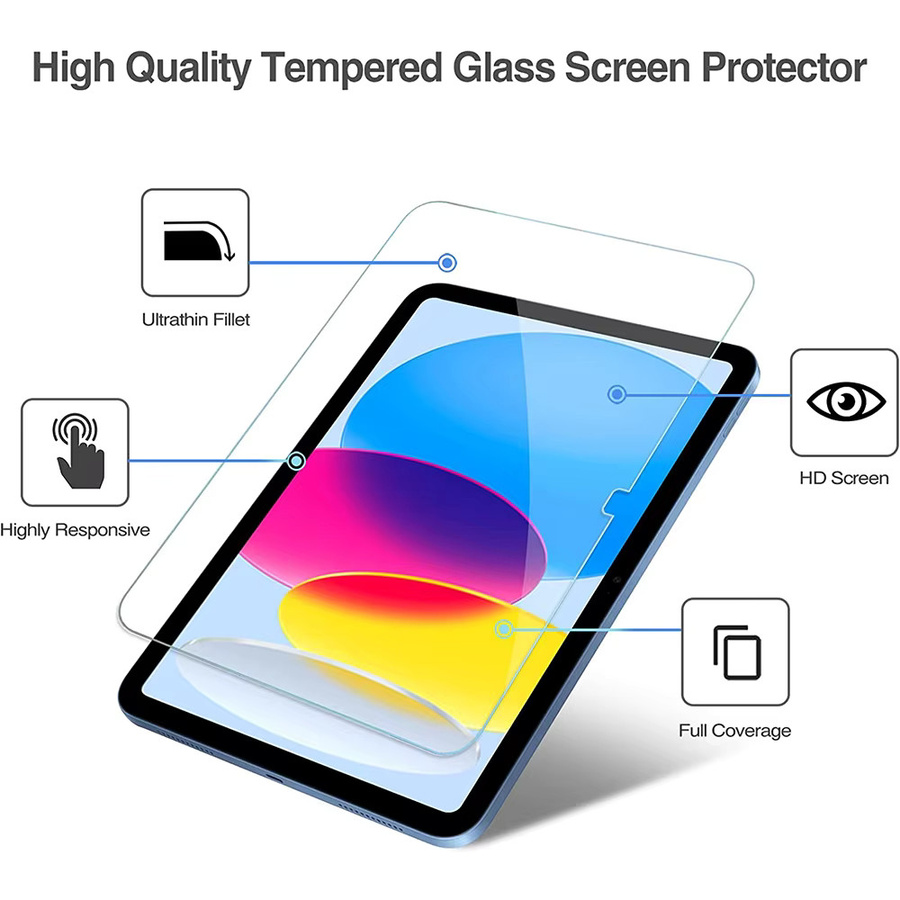 2 Stück Apple iPad Displayschutzfolie aus gehärtetem Glas, transparent, passend für iPad Air 11 Zoll und 13 Zoll sowie iPad 10. Generation - Bild 2