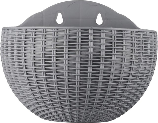 Wandmontierter Blumenkorb Raphae Pflanztopf für Balkon und Zimmerpflanzen in Silver Gray - Bild 1