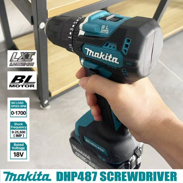 Makita DHP487Z 18V LXT Akku-Schlagbohrschrauber mit bürstenlosem Motor - Bild 1