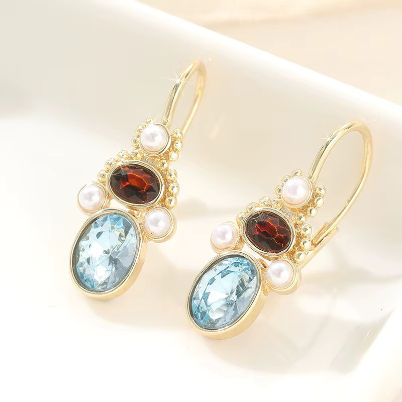 YoYo Ohrringe Vintage, Gold, Zirkonia, Damen - Bild 2
