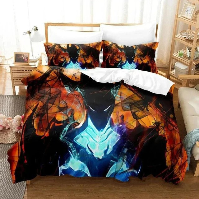 JMG Household Supplies Bettwäsche Set Solo Leveling Anime Design, 3-teilig, Mehrfarbig, B/H: 155 x 220 cm - Bild 1
