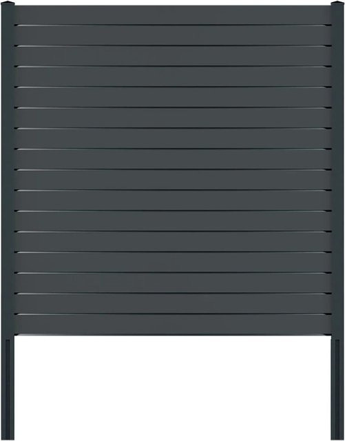 Vidual Sichtschutzzaun Pure 100 in Anthrazit aus Aluminium mit Rhombusformen und pulverbeschichteter Oberfläche, Höhe: 1,8 m, Breite: 21,30 m - Bild 1