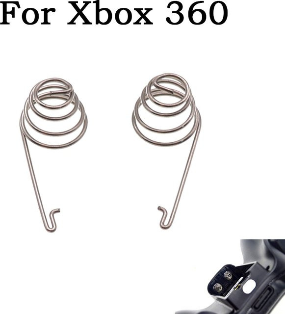 10 Paar Ersatz-Batteriekontakte Links und Rechts für Microsoft Xbox 360 Wireless Controller in Silber - Bild 1