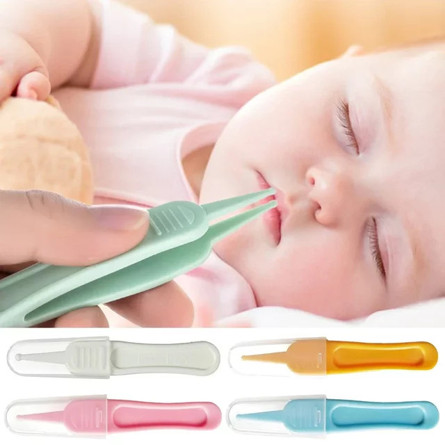 vvocci Baby-Nasenreinigungspinzette für Säuglinge und Neugeborene zur Reinigung von Nase, Ohr und Nabel in Pink - Bild 1