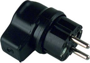 Bachmann Schutzkontaktstecker aus Vollgummi in Schwarz IP44 919.178 - Bild 1