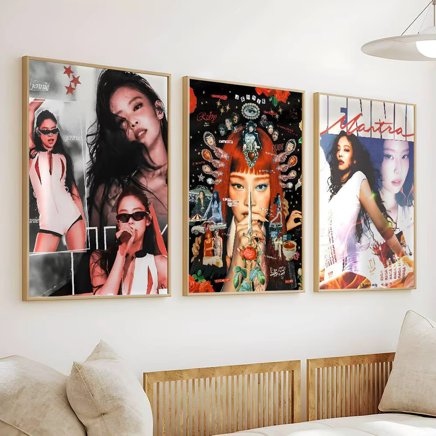 Selbstklebendes Wandbild J-Jennie Poster als wasserfester Kunst Aufkleber in Mehrfarbig - Bild 5