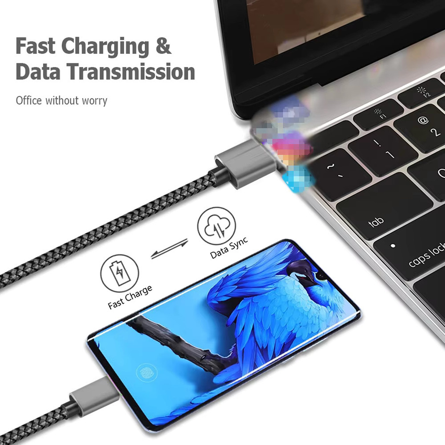 Koovesy Micro-USB-Ladekabel für Android in Pink mit Datensynchronisierung und 2 A Schnellladefunktion - Bild 2