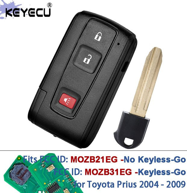 KEYECU Smart Keyless-Go Fernbedienungsschlüssel für Toyota Prius 2004 bis 2009, Farbe: Schwarz, 312MHz, FCC ID: MOZB21EG MOZB31EG - Bild 1