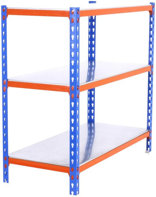 PROREGAL Schwerlastregal Baby Metal Shark H x B x T: 120 x 90 x 40 cm, Blau-Orange - Bild 1