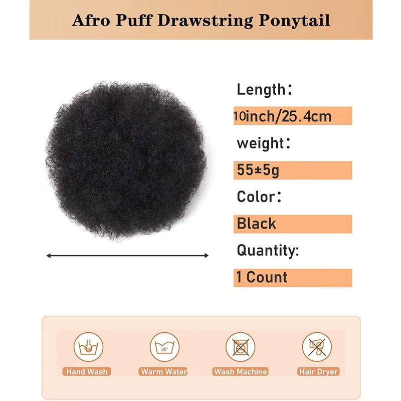 ISIGROSI Afro Pferdeschwanz Extensions, Synthetisch, Damen - Bild 2