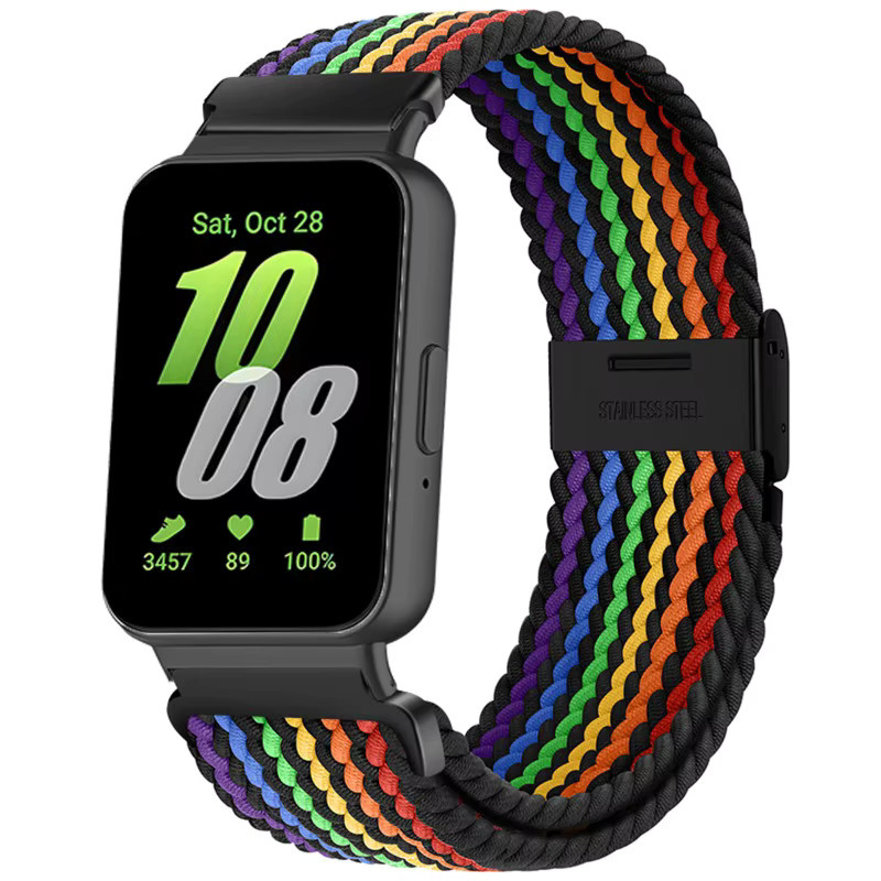 CAOWTAN Uhrenarmband Nylon, Bunt, Unisex, für Galaxy Fit 3 - Bild 3