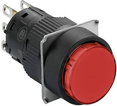 Schneider Electric XB6EAW4B1P Leuchtdrucktaster rot Ø 16 mm flach ohne Rastung 24 V 1W 5er Pack - Bild 1