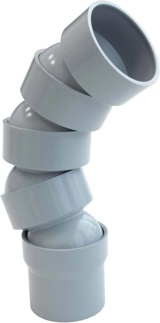 Inefa Flexibler Rohrbogen aus PVC DN 50 in Grau mit 67-90 Grad Bogenstück - Bild 1