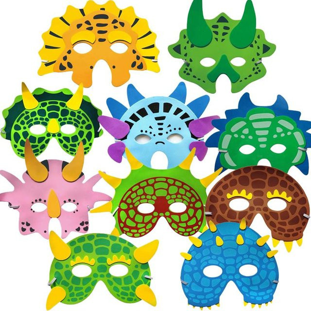 Binchi Outdoor Product Dinosaurier-Masken, 10-teiliges Set, ab 14 Jahren - Bild 1