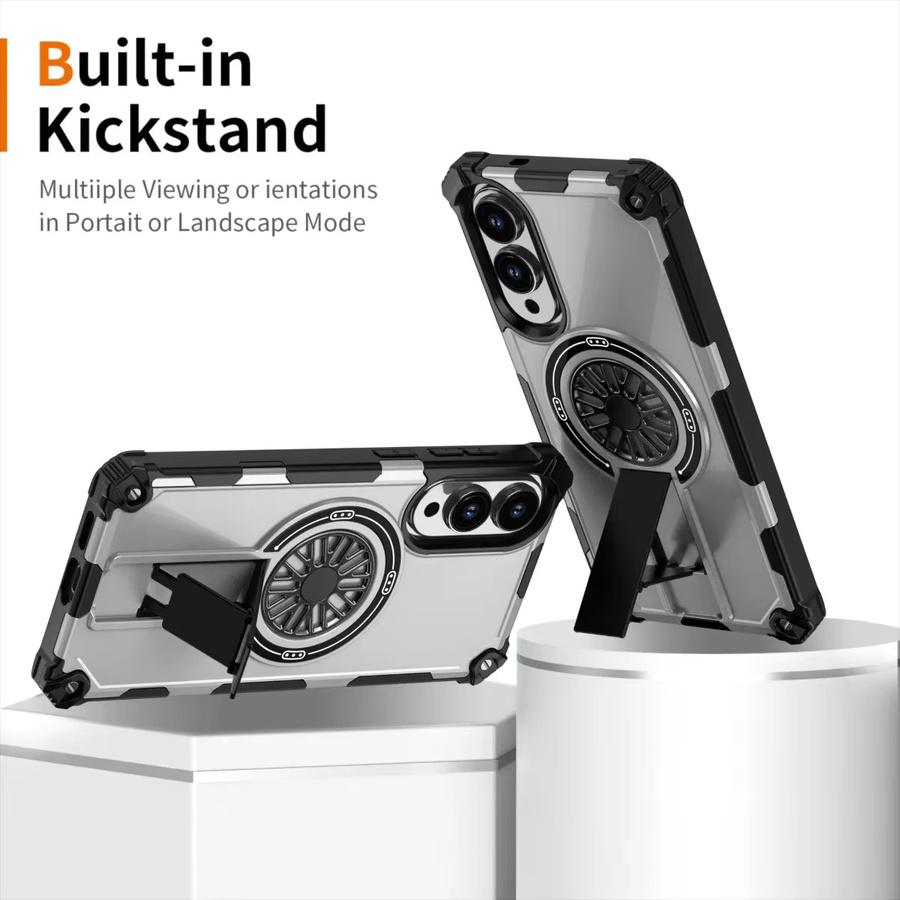 Magnetische Schutzhülle mit Standfunktion und Kreisel-Effekt für Samsung Galaxy S25 Ultra S24 S23 S22 sowie A55 A56 A36 A26 A16 A06 in Blau - Bild 5
