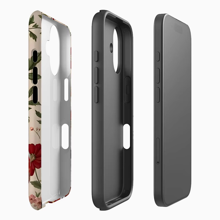 Potdemiel Magnetische Handyhülle mit Blumen-Katzen-Design für iPhone 18 17 16 15 14 13 Pro Max Plus, Robuste Ein- und Doppelschichtige Schutzhülle, Multicolour - Bild 2